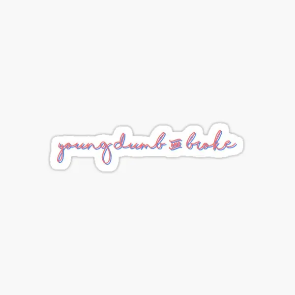 

Young Dumb And Broke Khalid 5PCS Stickers for Decor Bumper Kid Stickers Window Print Background Anime Decorations Car