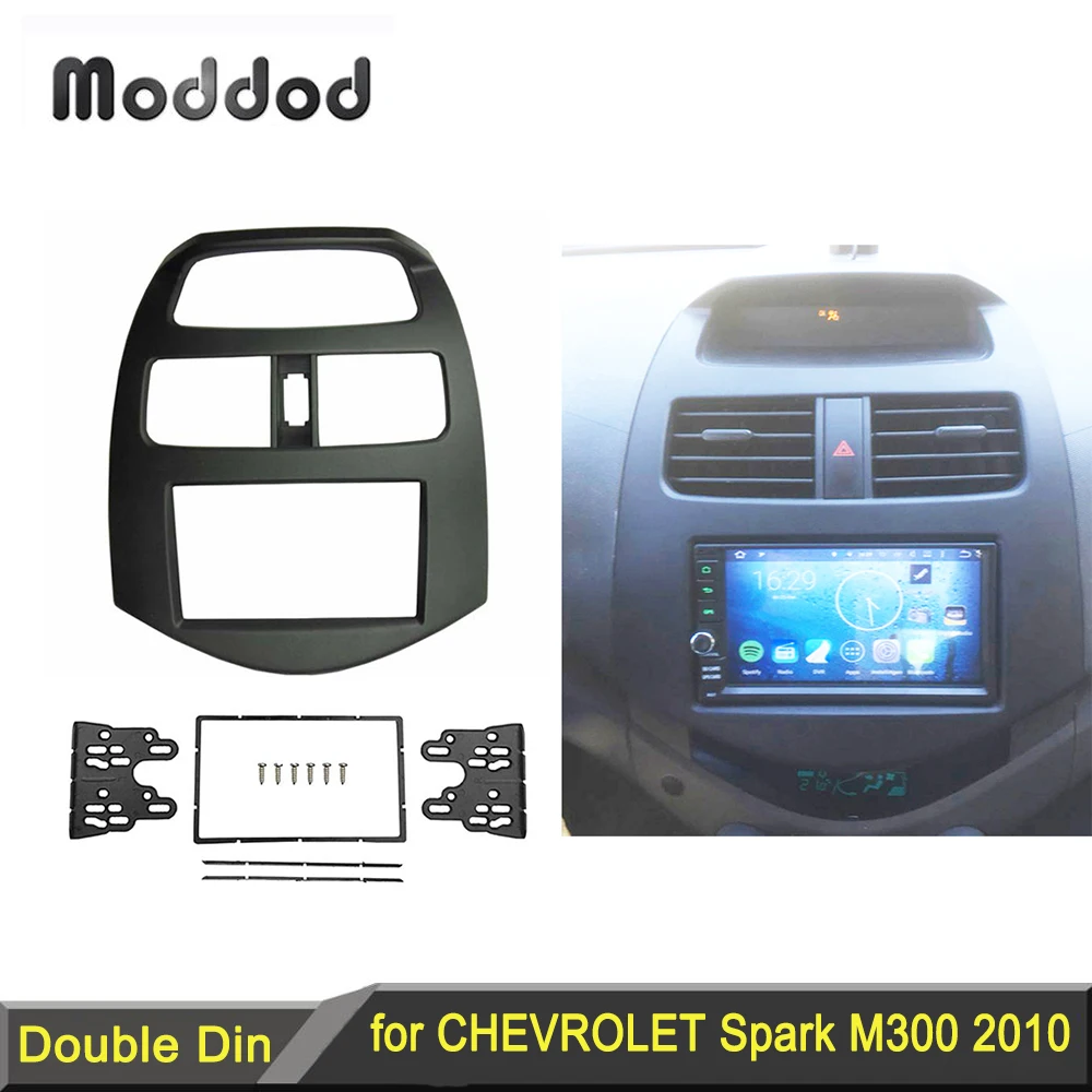 Двойная 2-диночная фаска для Chevrolet Spark M300 2010-2013 рамка радио GPS DVD стерео CD-панель