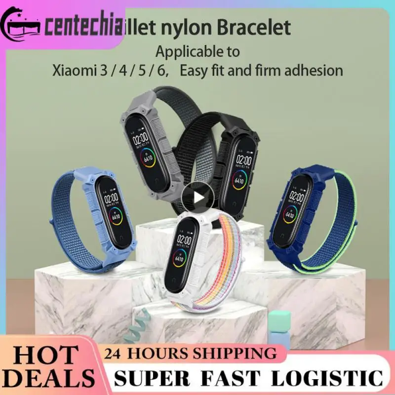 

5.5-8.7 Inches Wrist Band Multicolor Tpu Replacement Wristband Thickened For Mi Band 6 Sports Strap Nylon Strap