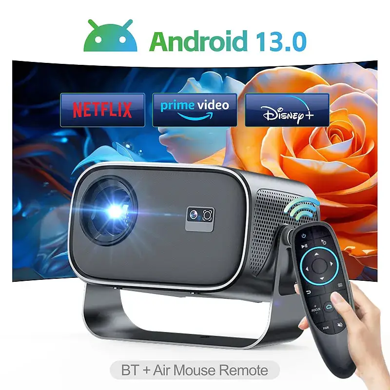 Фото Умный Android-проектор, 4K HD, миниатюрный портативный, с Wi-Fi и Bluetooth, домашний видеопроектор №4