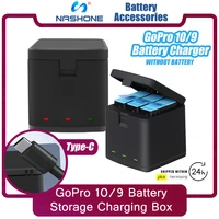 gopro10 9 battery charger portable charging box wireless fast charge power bank rechargeable charger free shipping for gopro9 10