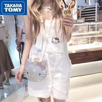 takara tomy 2022 new cute cartoon hello kitty diamond bag handmade diamond handbag messenger