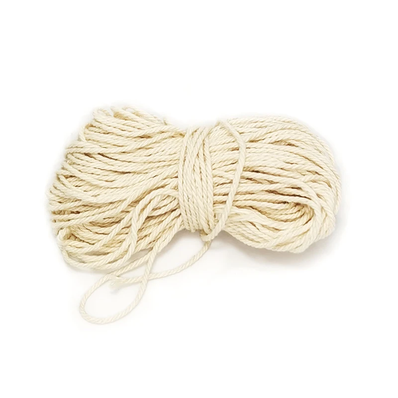 Шнурок хлопковый 20 м для колбасы Плетеный шнурок натуральный витой ручная работа