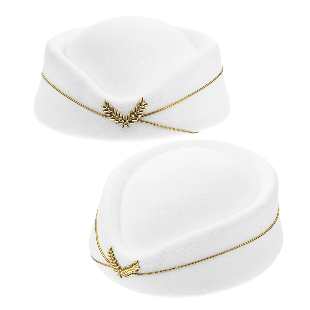 2 шт. имитация пушистой шляпы стюардессы матросские шапки береты униформа группа