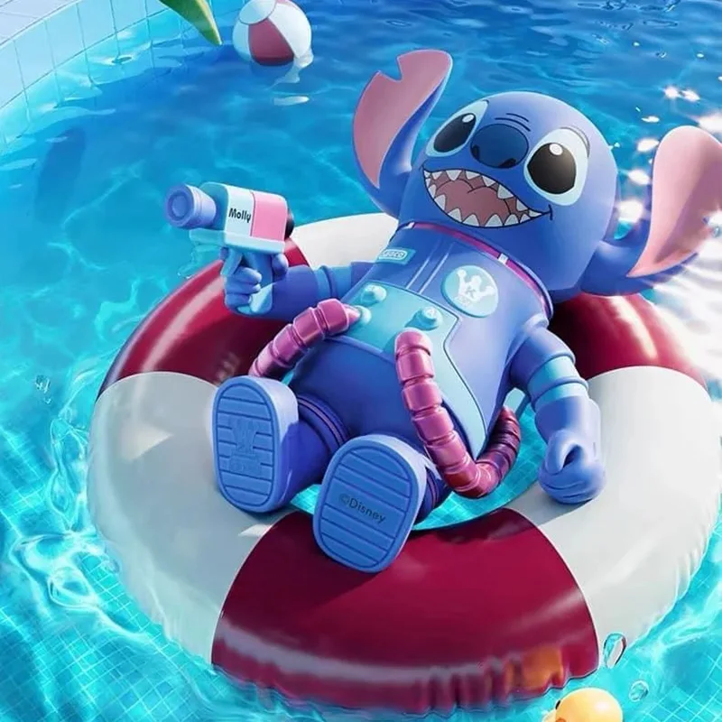 Подлинная Popmart Mega Treasure Up Space Molly Stitch 400% Lilo Fashion Play Eldest Детская игрушка для детей
