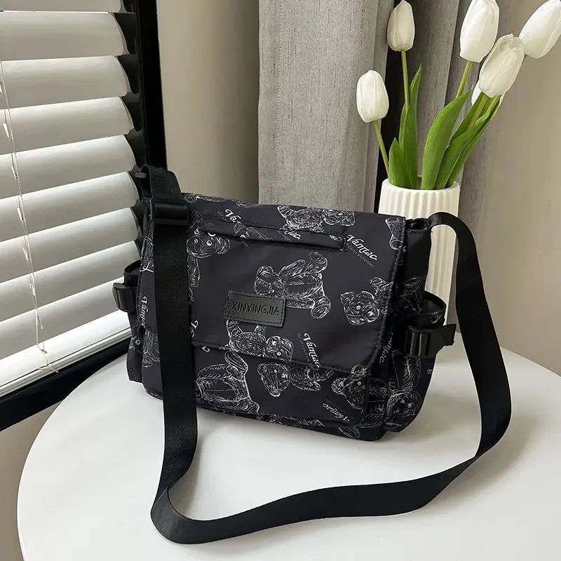 Ретро плюшевый мишка милая сумка через плечо для девочек в студенческом стиле