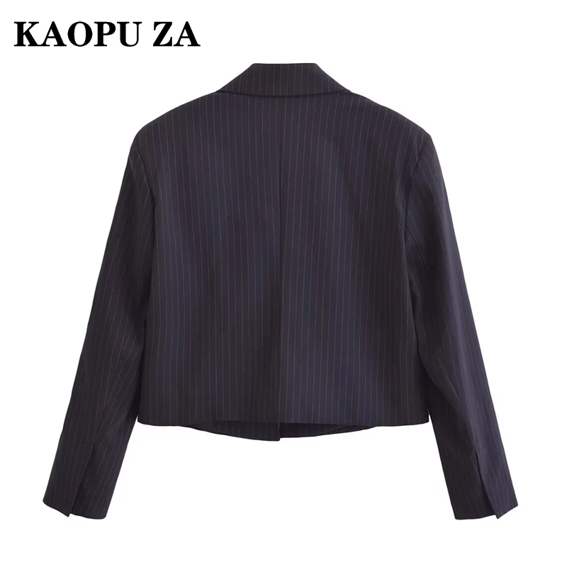KAOPU ZA 2024 новый осенний женский модный повседневный пиджак в тонкую полоску