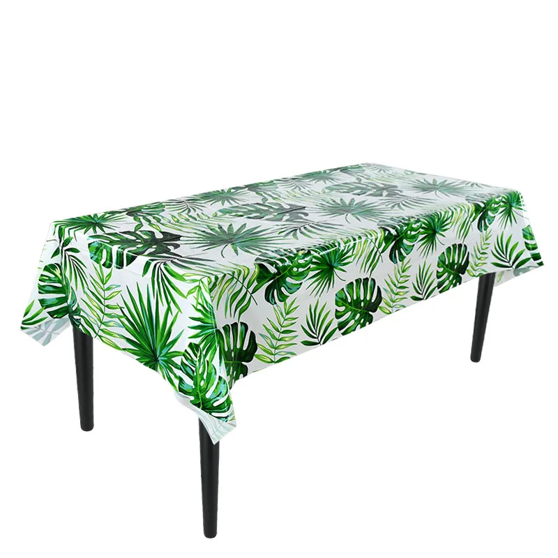 

Hawaii Palm Leaf Disposable Tablecloth Tropic Jungle Turtle Leaf Parti Table Decoration Hawaiian Birthday Party Decor Supplies