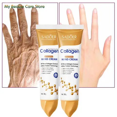 Коллагеновый крем для рук против морщин, увлажняющий женский Отшелушивающий гель для мозолей, антивозрастной восстанавливающий гель для трещин, 30 г - изображение