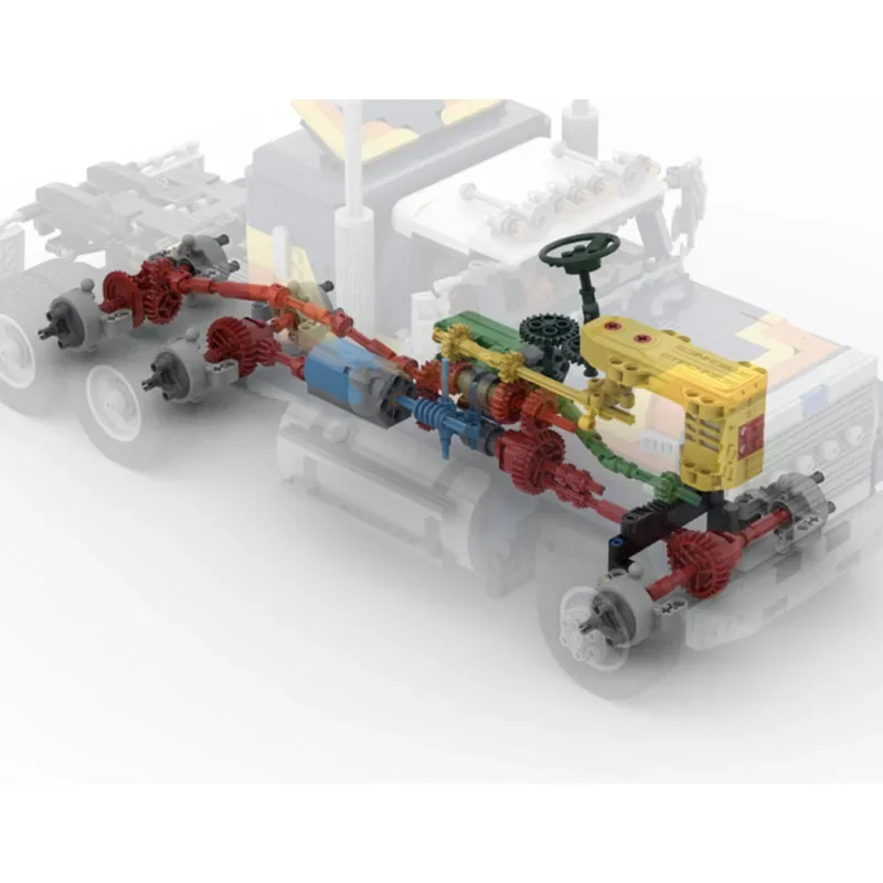 MOC- 198339 Грузовой транспортный грузовик 1:17 LTL9000 6x6 издание Sleeper строительный блок