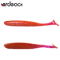 ardea easy shiner soft bait 110mm6pcs big shad silicone fishing lure wobblers t tail relax shark double color carp bass tackle
