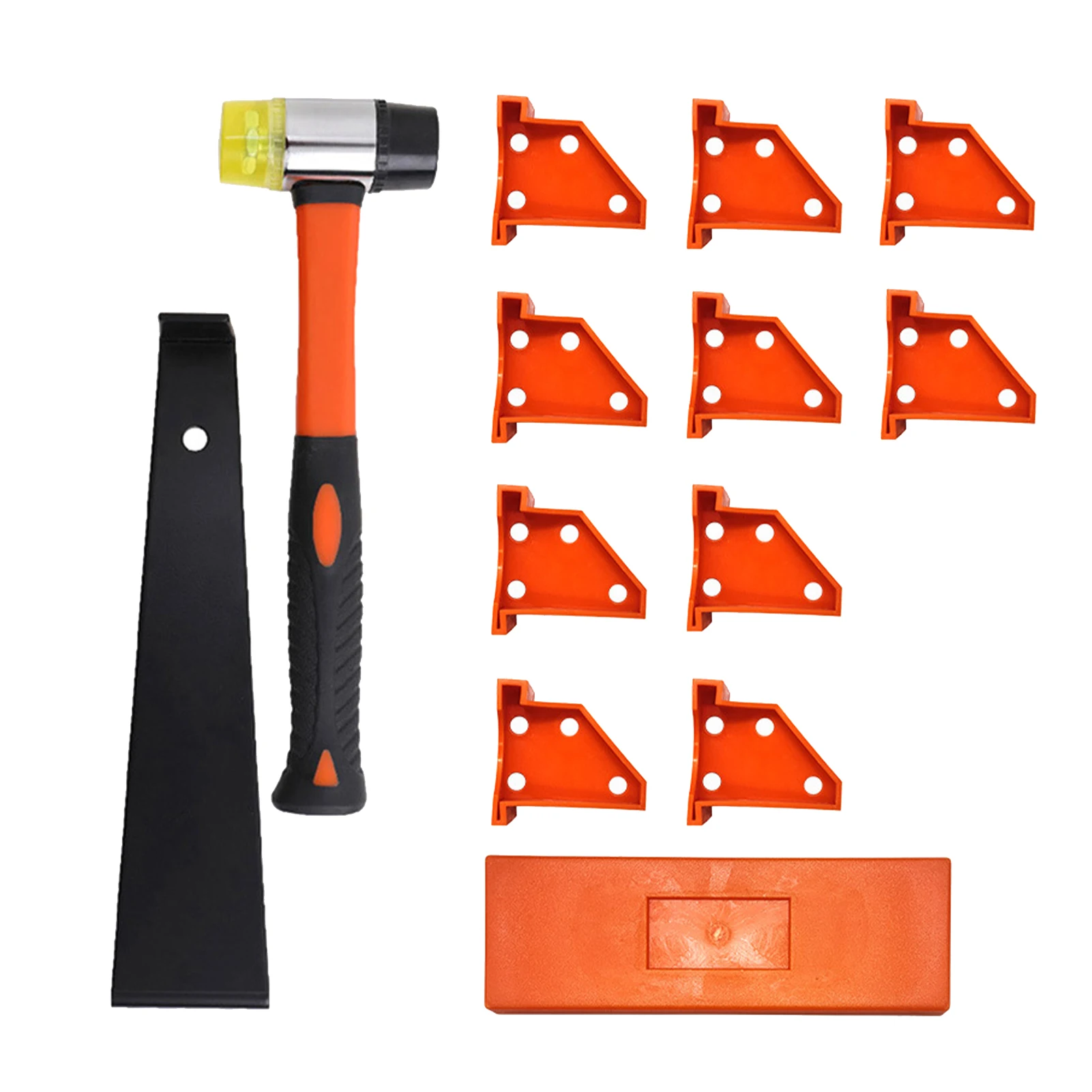 

13pcs Durable Double Faced Mallet Fitting Tools Professional DIY Tapping Block Laminate Wood Home Flooring Installation Kit