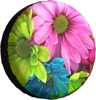 spare tire cover universal tires cover watercolor flower car tire cover wheel weatherproof and dust proof uv sun tire co
