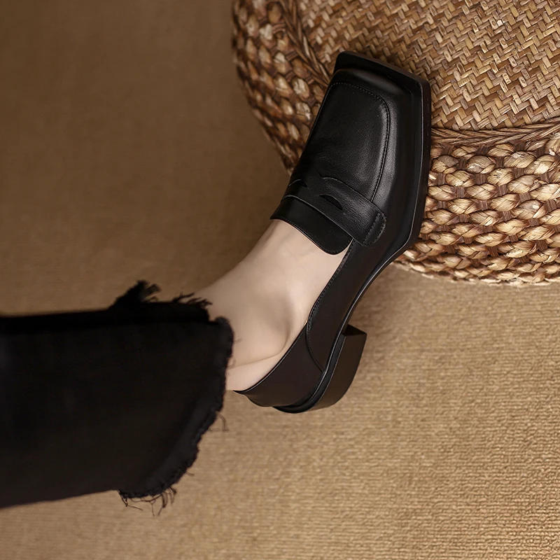 Туфли-лодочки женские из мытой воловьей и свиной шкуры 22-25 см