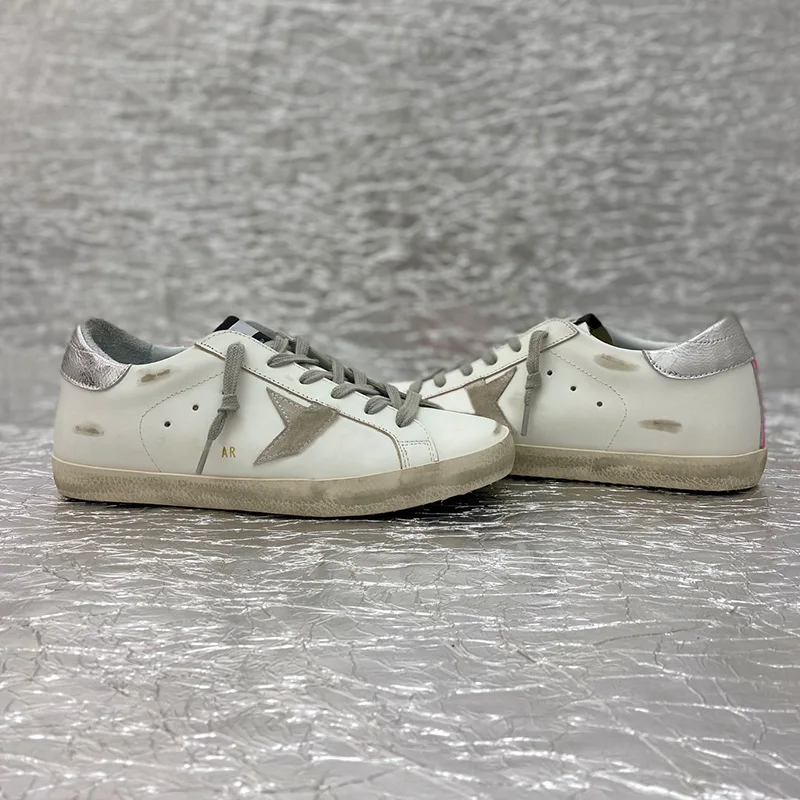 

2022 Top quality Super-Star sneakers for women and man grey star Little dirty sneakers 3.5cm insole heels eu35-eu43