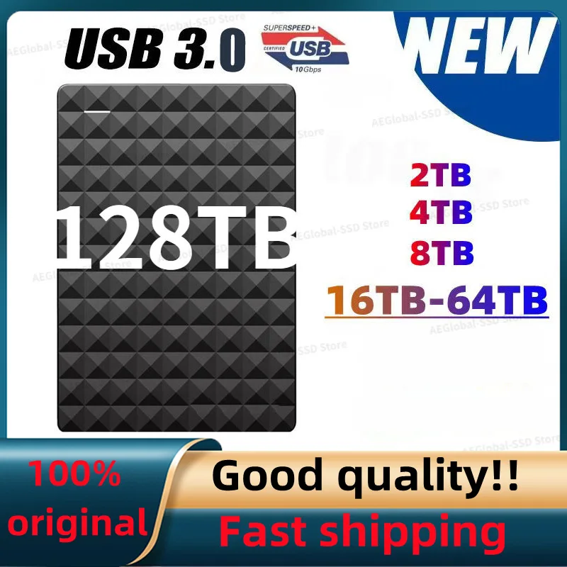 

Внешний ssd-накопитель 2023 дюйма, 128 ТБ, 3 дюйма, USB 3,0, 64 ТБ