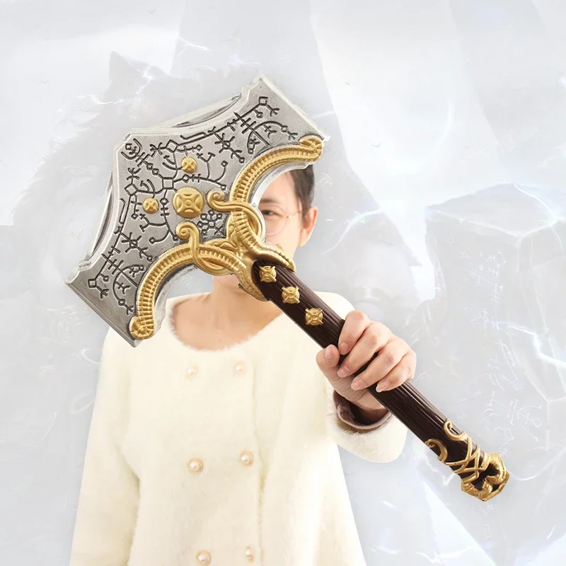 

God of War 4 Peripheral Weapons 50cm Thor Thor Hammer Weapon model pu Rubber Kratos cos Halloween props children's toys