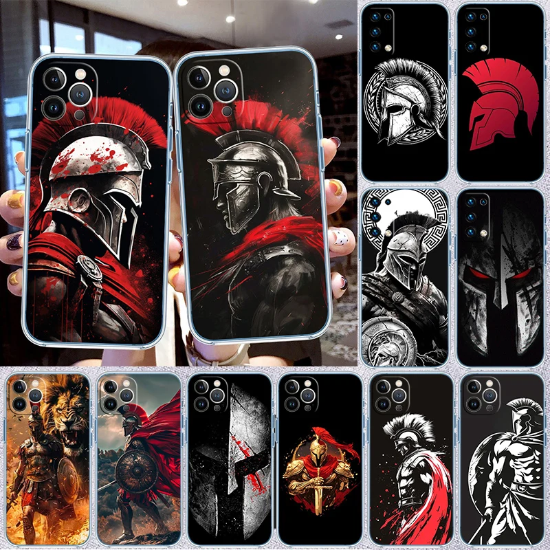 Фото Прозрачный чехол для телефона IJ54 Spartan Warrior для Motorola Moto G7 G8 G9 G84 G85 G73 G24 G15 Z2 Play Power Plus №3