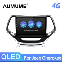 qled car radio for jeep cherokee 5 kl 2014 2018 android 10 autoradio multimedia player youtube gps ram 8gb rom 128gb no 2din