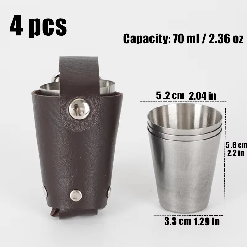 

Набор стаканов из нержавеющей стали 4 шт. 70 мл