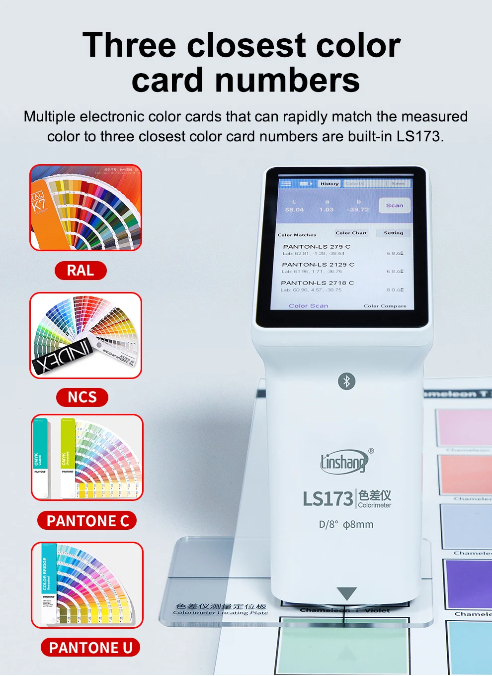 LS173 портативный колориметр Bluetooth для измерения цвета