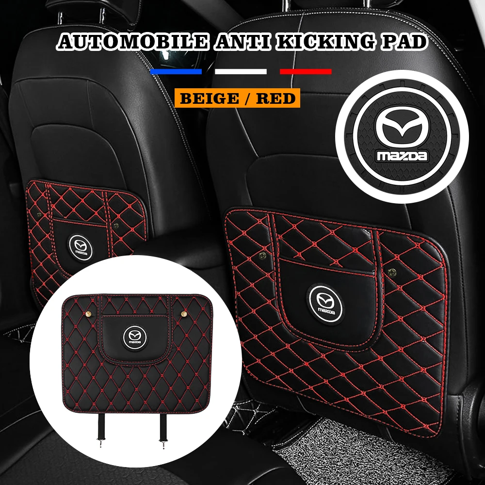 

Leather Car Seat Anti-kick Mat Seat Back Cover Protector For Mazda 3 6 Atenza Axela Demio CX3 CX5 MP MS RX8 Accessories