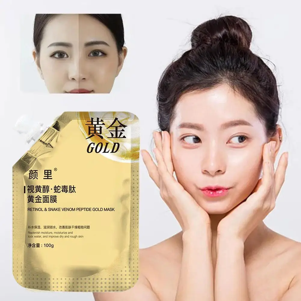 

Firmness Brighten Face Skin Hydrating Moisturizing Apply Face Cream Retinol Snake Peptide Gold Face Improve Skin Dullness