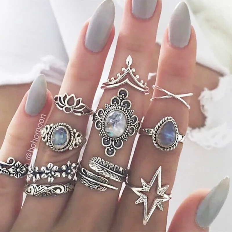 

2023 Fashion Crystal Butterfly Ring Set for Women Hollow Zircon Elephant Heart Charm Ring New Jewelry Accessories Couple Gift