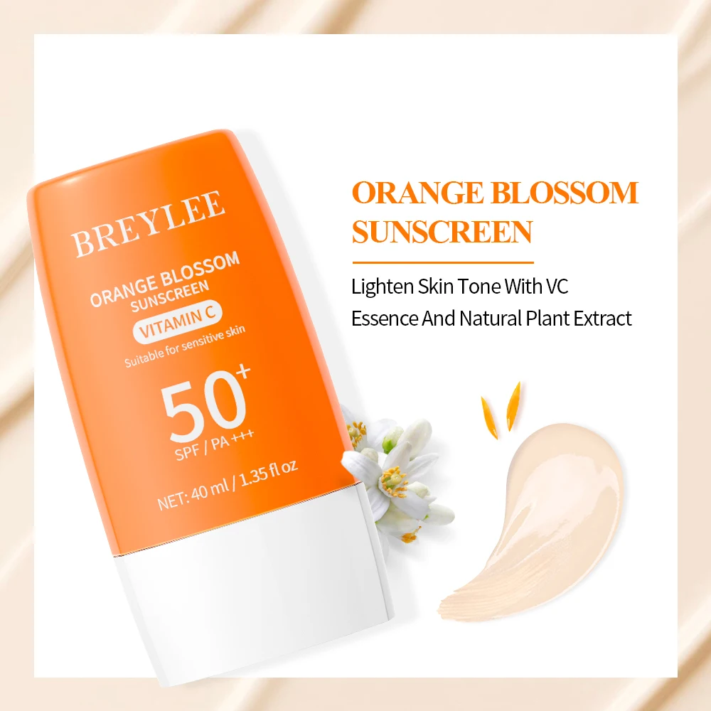 BREYLEE Sunscreen Cream Protector Moisturizing Whitening Creams Sun Block Spf50 Gel Isolation Lotion SunCream Facial Care