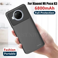 6800mah external power bank battery charging case for xiaomi mi poco x3 battery case powerbank battery charger case for poco x3