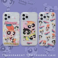 cute powerpuff girls phone cases for iphone 13 12 11 pro max mini xr xs max 8 x 7 se 2020 back cover