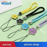2pcs phone chain strap anti lost rope for mobile short braid lanyard for keys iphone xiaomi samsung camera gopro string holders