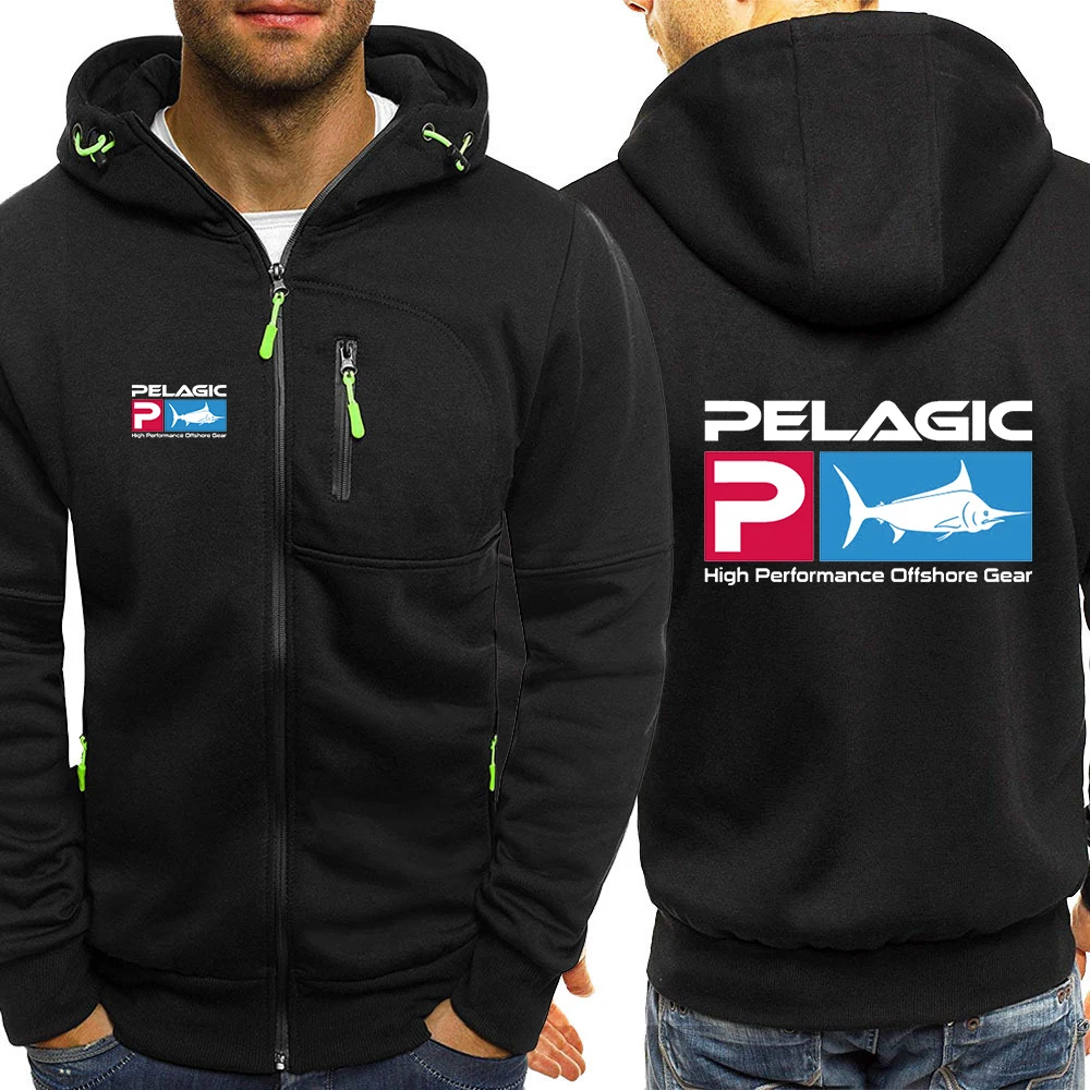 

Pelagic Fishing Men's New Men's Print Hoodies Sweatshirts Outwear Warmer Jackets Zipper Up Casual Comfortable Coats Tops