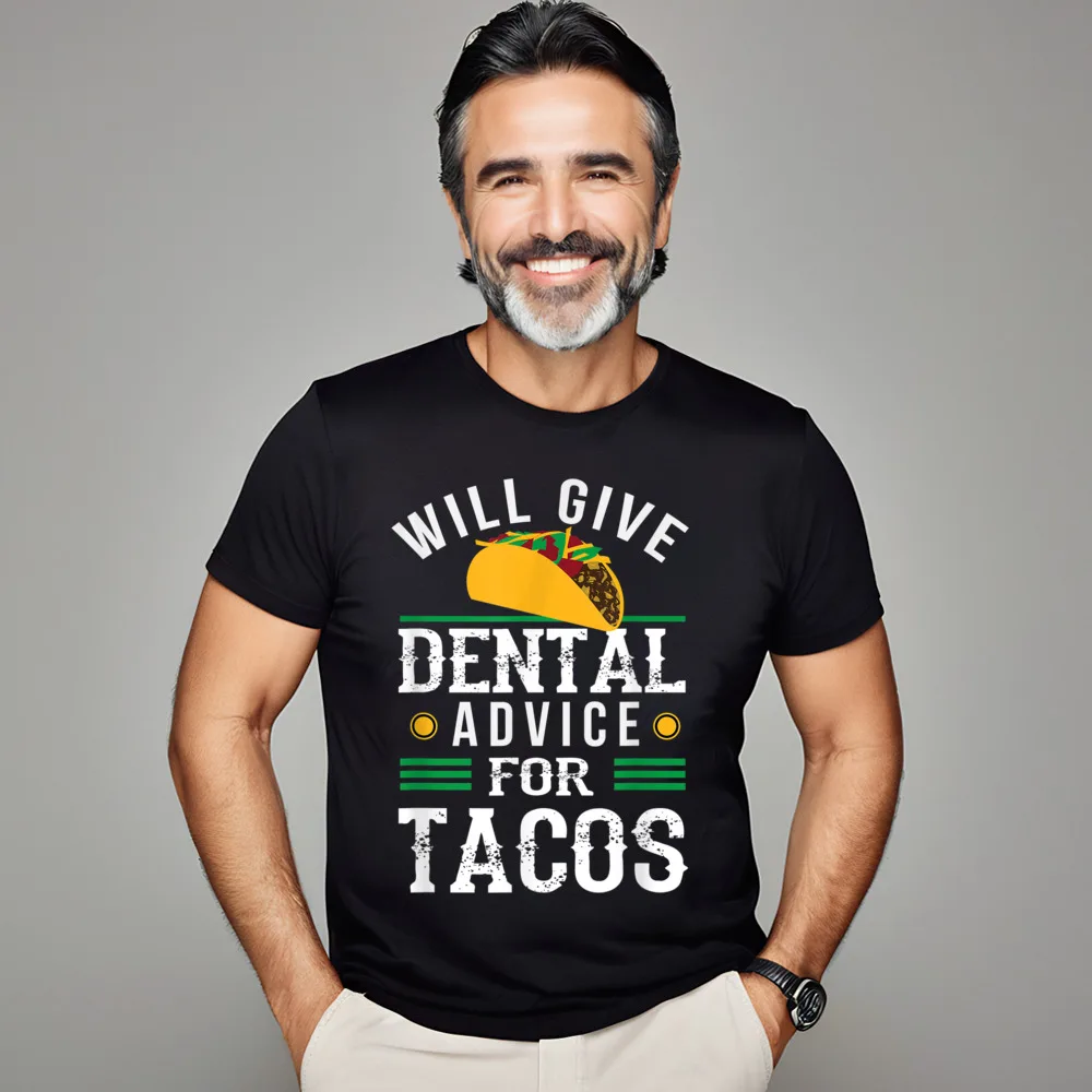 Will Give Dental Advice for Retro Slogan T-shirts Crewneck Combed cotton Short Sleeve Tops Tees Women T Shirt Summer