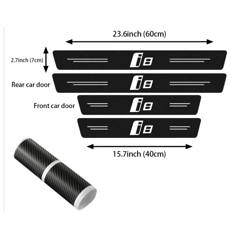 Наклейки на порог автомобиля наклейки педаль бампер декоративная полоса для BMW i8