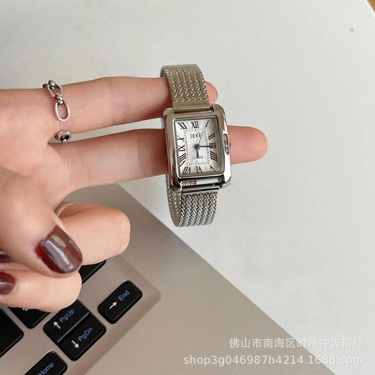 Новые популярные часы IEKE женские квадратные инкрустированные бриллиантами