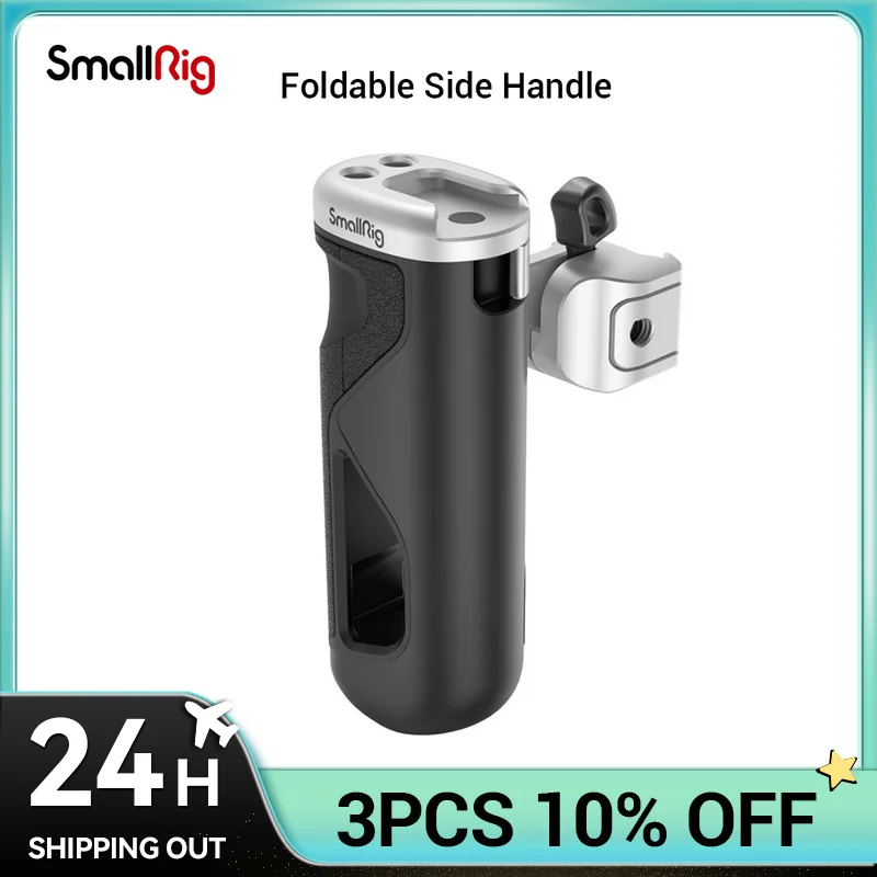 

SmallRig NATO Side Handle Foldable Grip for Left and Right Built-in Cold Shoe Lightweight Portable Only 108g Max Load 5kg 3922