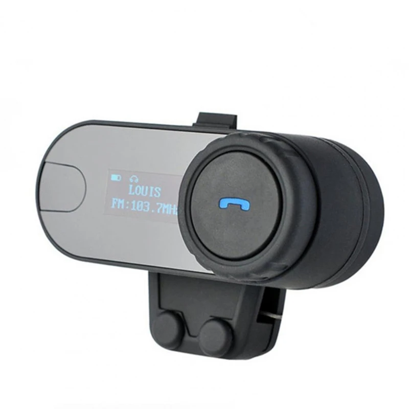 

Bluetooth-гарнитура T-COMSC мотоциклетная Водонепроницаемая с ЖК-экраном и FM-радио
