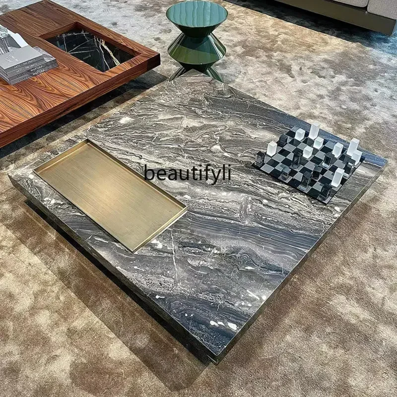 zq Итальянский минималистичный тканевый диван для гостиной большой угловой