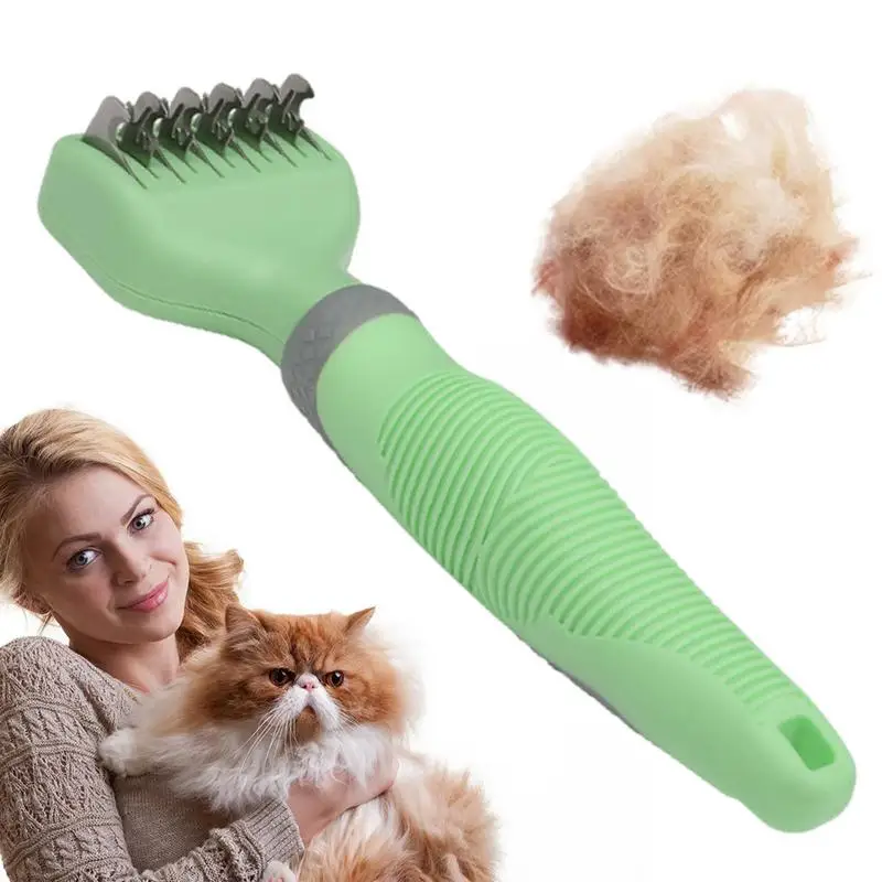   Pet Hair Remover Cat And Dog Undercoat Rake Comb Multi-Purpose Hair Cleaning Brush For Medium To Long-Haired Cats And Dogs 