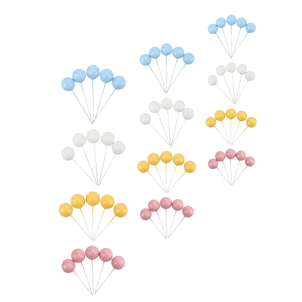 

60pcs Cake Decor Funny Cupcake Pick Cupcake Insert Topper Fruit Topper Balloon Cake Picks Balloon Cupcake Topper
