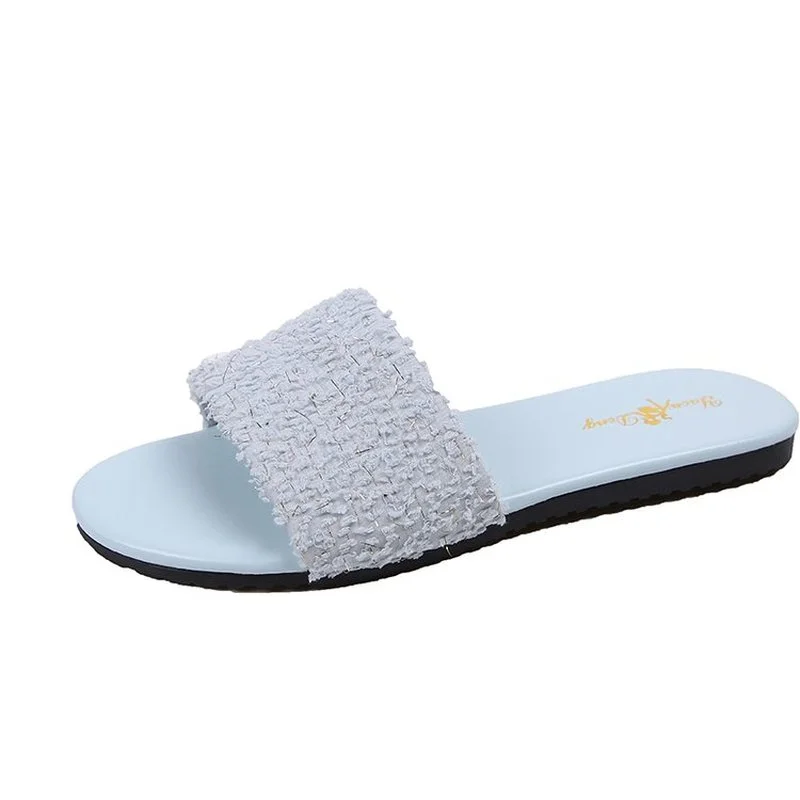 Size43Crystal Platform Sandals Women's Black/White Sequin Slippers Women'sMuffinGladiatorSandals Non-SlipComfort SlippersWomen's