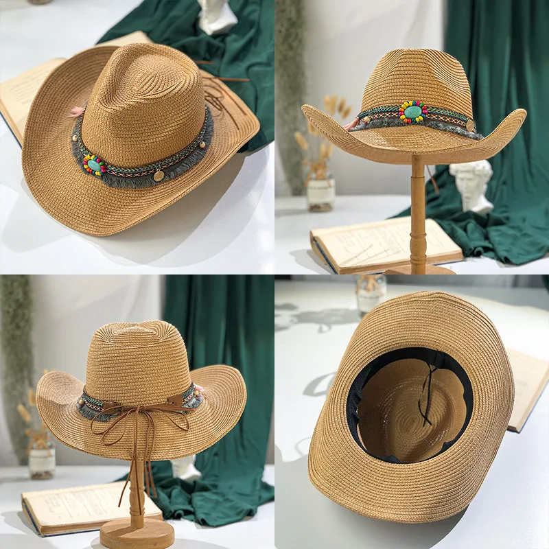 New Summer Turquoise Decor Cowboy Hat 