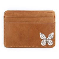 leather credit card case id card holder ladies mini wallet purse money case for women 2022 new fashion
