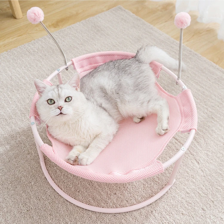 

Litter Cat Bed Ice Pad Warmth Thin Cat Hammock Breathable Mesh Summer and Winter Removable and Washable Sweet Cat Pet Bed