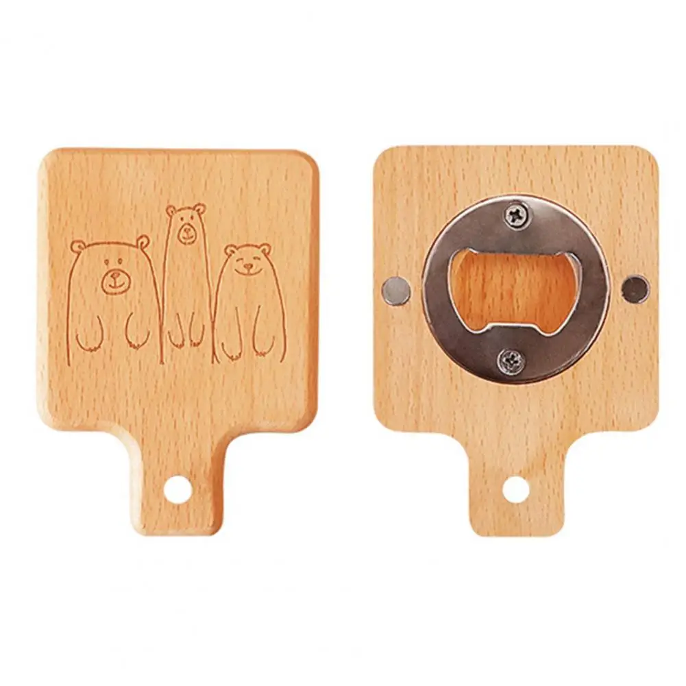 Открывалка для бутылок магнит на холодильник мультяшный медведь узор из