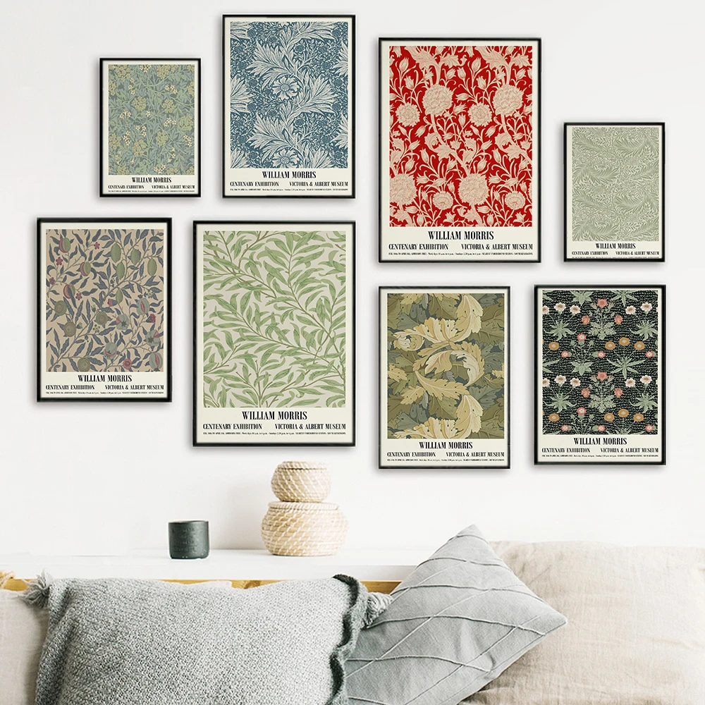 

William Morris Flower Poster Leaf Botanical Canvas Painting Abstract Art Print Nordic Wall Picture For Living Room Home Decor