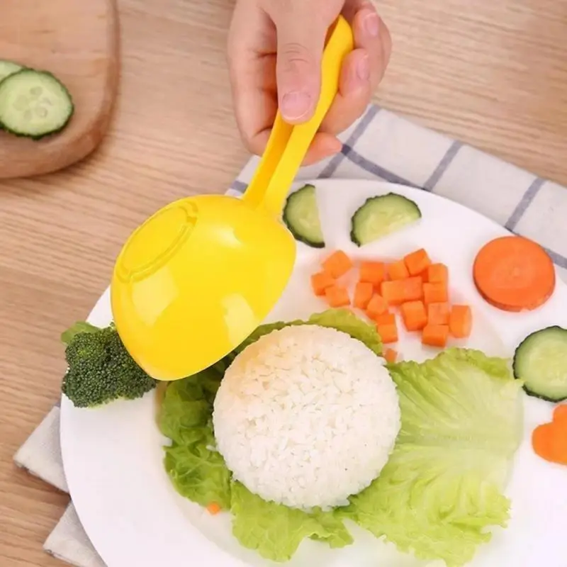 

1PCS Rice Scoop Mold Non-stick DIY Sushi Mold Rice Ball Spoon Premium Half Round Rice Cooker Congee Spoon Kitchen Accessory Mold