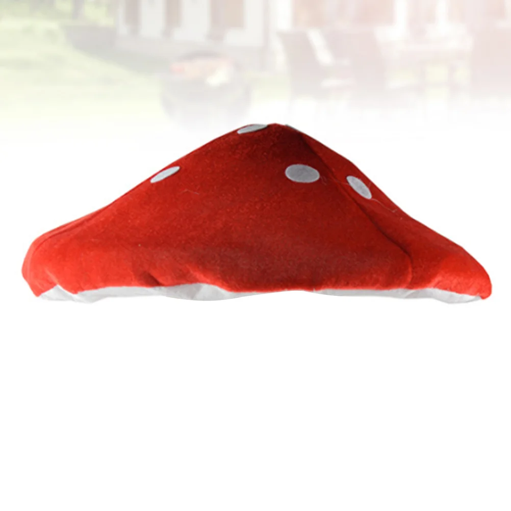 

1 Plush Mushroom Hat, Lovely Red and White Costume Accessory for Kids