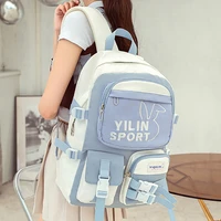 2022 cute bag female high capacity student backpack multi pocket waterproof oxford backpack kawaii fashion university bag